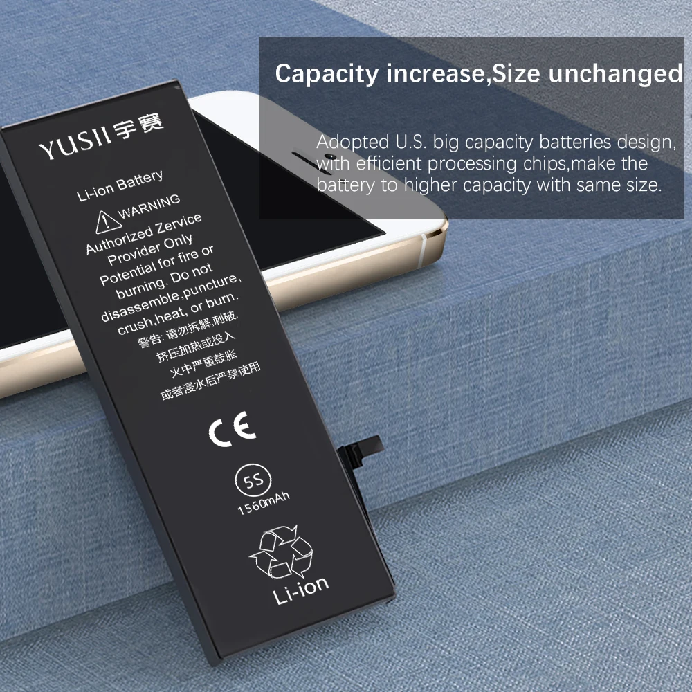 Аккумулятор YUSII для iPhone 5S 1560 мА/ч аккумулятор высокое качество запасная батарея