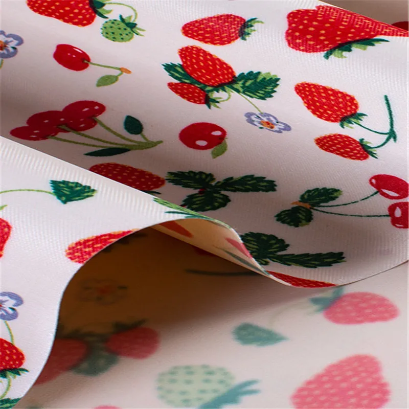 A4 Strawberry Pattern Leather Fabric Colorful Modern Home Garment Textile Sewing Accessories Wholesales Drop Shipping | Дом и сад