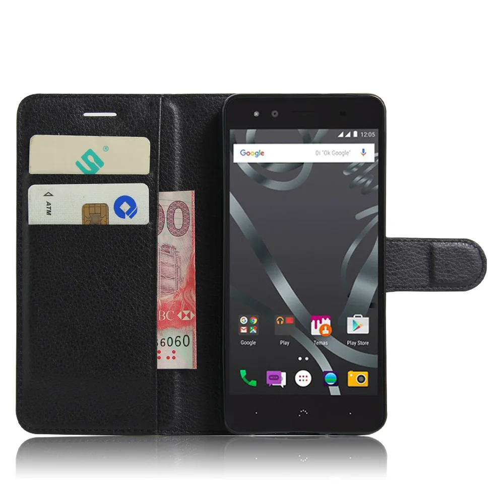 Retro Wallet PU Leather Case for BQ Aquaris X5 Plus Book Style Cover with Card Holders | Мобильные телефоны и аксессуары