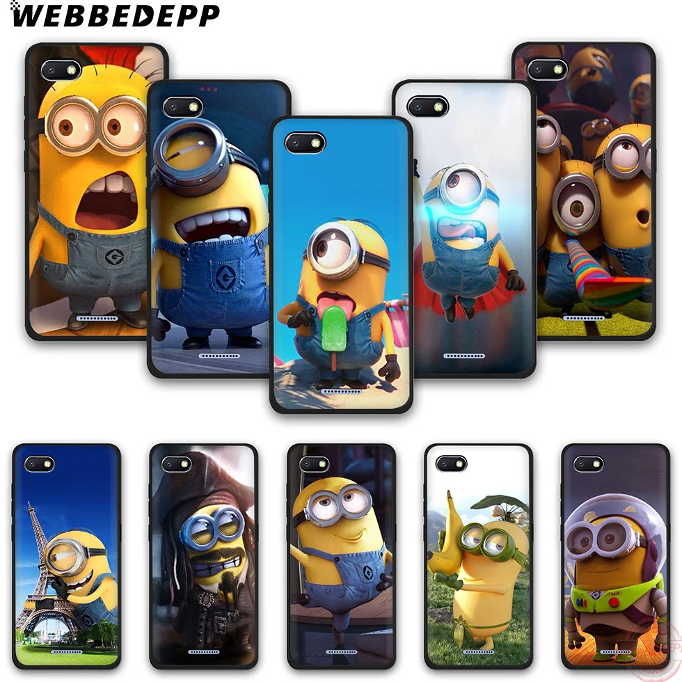 WEBBEDEPP Миньоны TPU чехол для телефона чехол-накладка Redmi Note 6Pro 7Pro 4A 4X 5 5A 6A 8A 7 S2 note 8 |