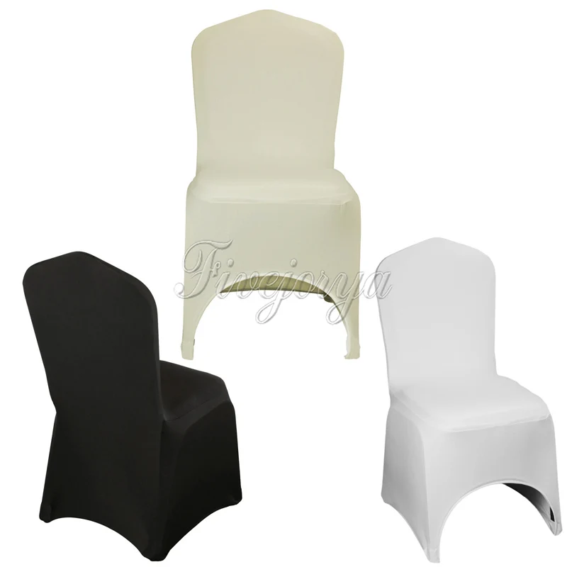 Эластичный универсальный чехол для стула из спандекса и лайкры 10 шт. белый/цвета