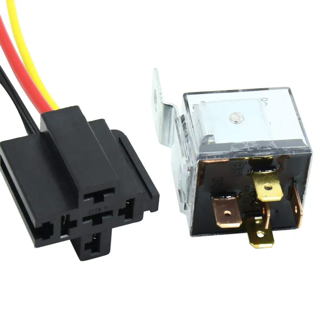 X Autohaux водонепроницаемый DC 12V 80A SPST Авто автомобильное реле 4 Pin провода W/Жгут