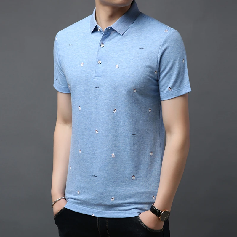 Men Short Sleeve T Shirt turn down Collar tshirt Summer 2019 new casual Lapel T-shirt cotton tshirts Tops Tees | Мужская одежда
