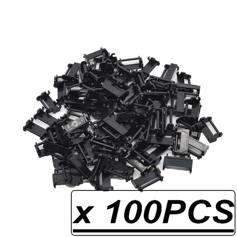 100pcs 2021 BLK 100 MOC Танк гусеницы звенья цепи Technic Gears транспортные средства Трактор БУЛЬДОЗЕР грузовик модель строительный блок игрушки 3711 15379 88323 - Цвет: 100pcs 2021 BLK