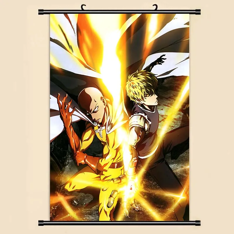 Аниме Манга ONE PUNCH MAN Настенная картина прокрутки 40x60 обои наклейки постер 001|wall