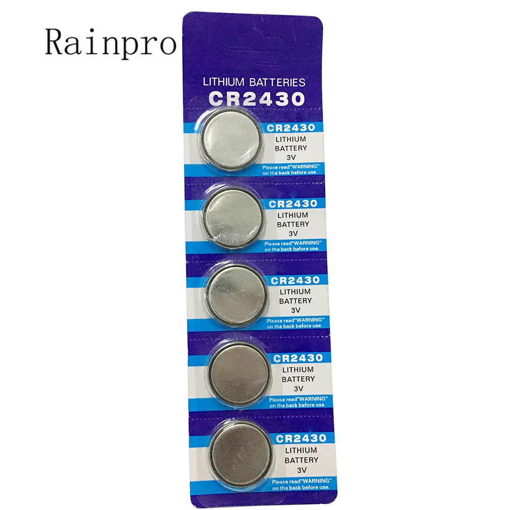Литиевая батарея Rainpro 5 шт./лот CR2430 2430 3 в для пульта дистанционного