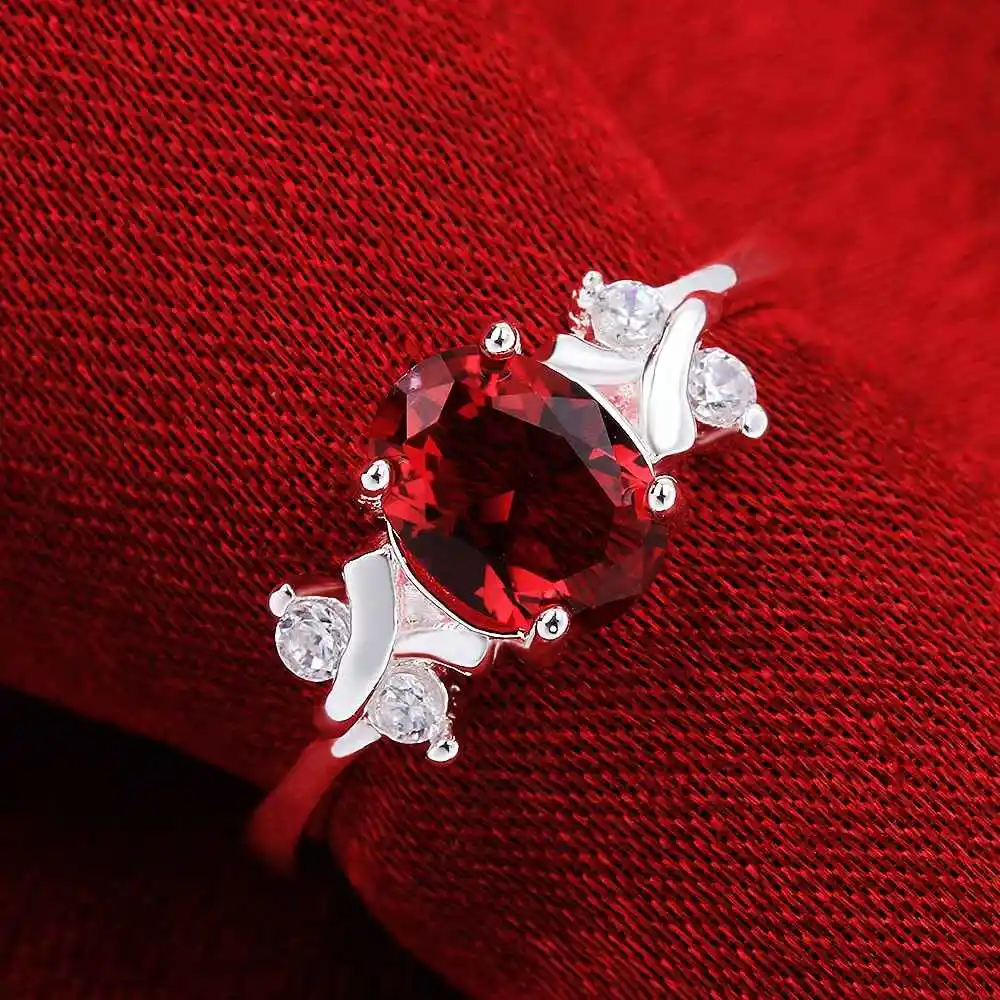 Лидер продаж высококачественное посеребренное обручальное кольцо с кристаллами