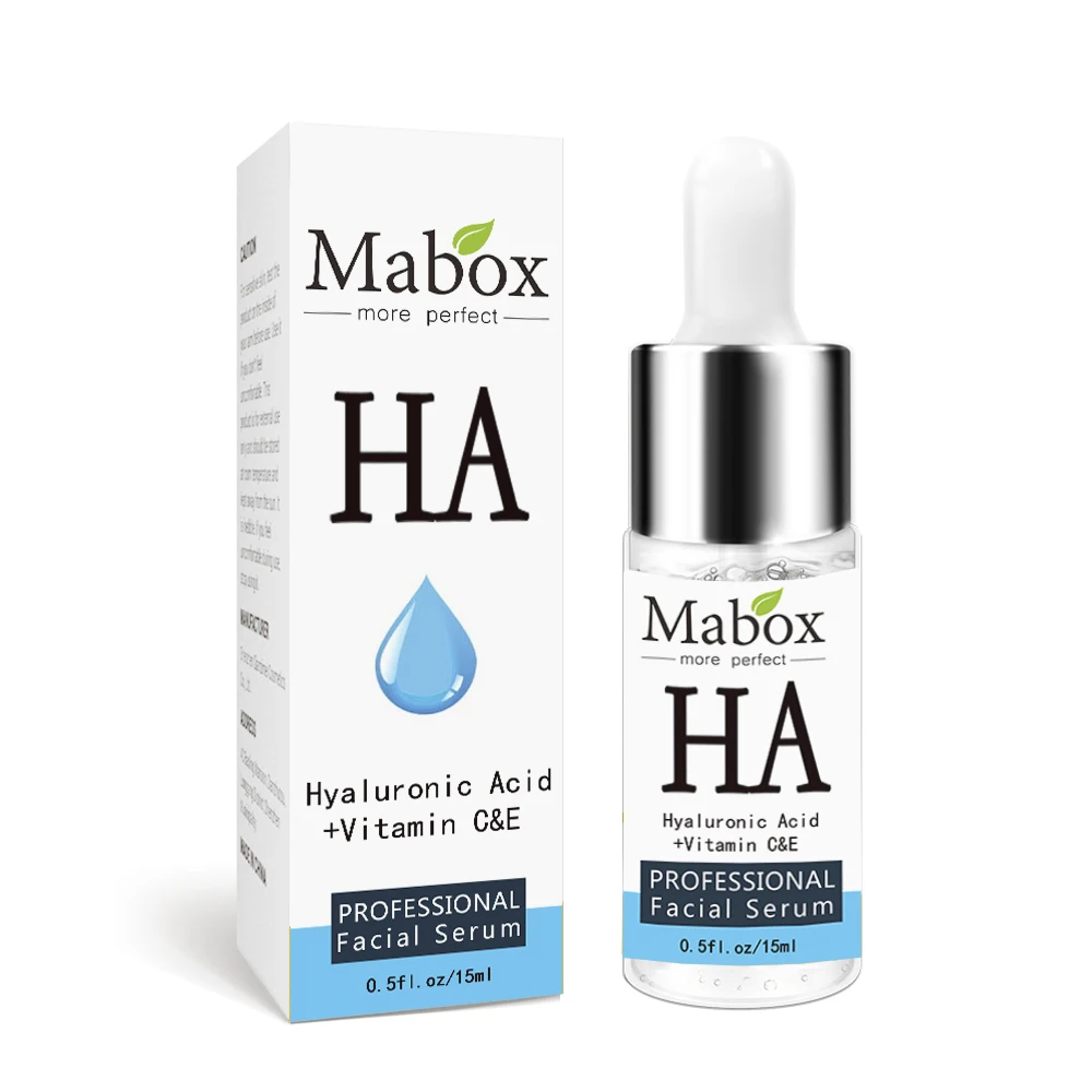 

Mabox Hyaluronic Acid Serum Facial Snail Essence Face Cream Shrink Pore Acne Treatment Skin Care Repair Whitening AntiAnging