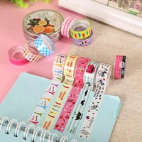 2pcslot new creative cute cartoon small washi tape handmade stationery color pattern tape office school supplies dropshipping