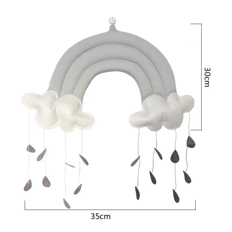 

Cute Baby Crib Decor Toy Cotton Cloud Shape Kindergarten Nursery Room Wall Hanging Decor for kids