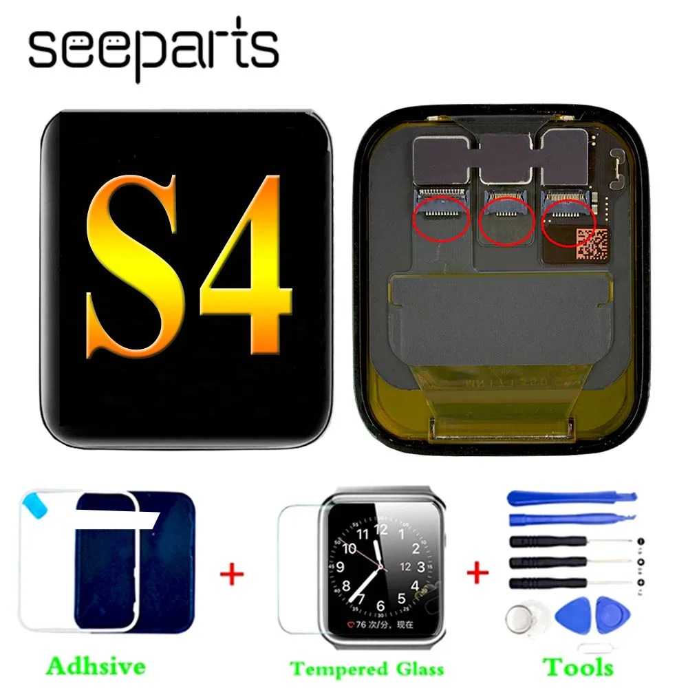 100% Протестировано для Apple Watch 4 LCD дисплей сенсорный экран в сборе серии S4 Pantalla
