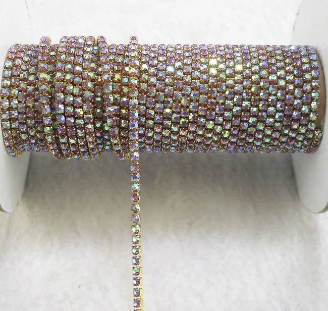 Модная аппликация светло фиолетового цвета AB стеклянные кристаллы стразы