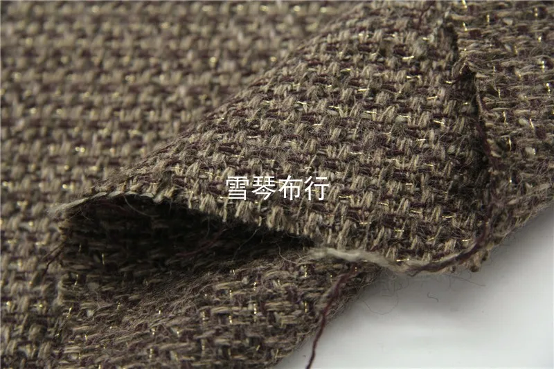 Твидовая ткань темно-коричневого цвета для весны и осени цена за 1 метр | Дом сад