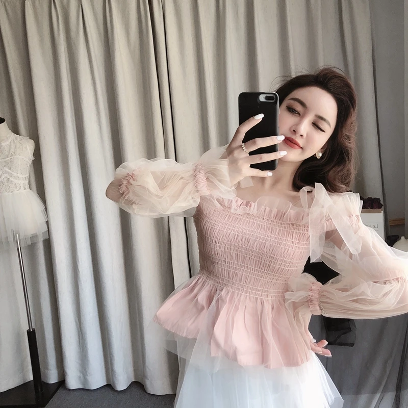 Женский топ с длинным рукавом mash Модный комплект из двух предметов на тонких