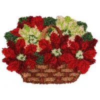 Комплект коврика для подушки с крючками-защелками для перевозки лошадей, подушка, коврик для самостоятельной сборки, вышитый крестиком цветок, рукоделие, вязание крючком, ковер, вышивка, 7 - Цвет: Лиловый