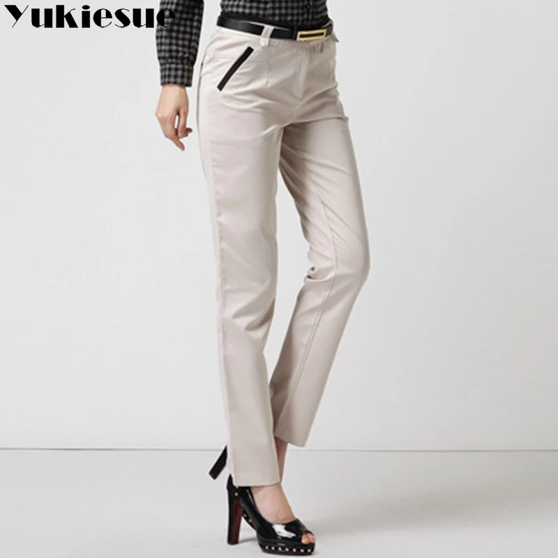High waist trousers for women pants capri 2018 summer autumn OL office formal cotton pencil Women's suits Plus size xxl | Женская