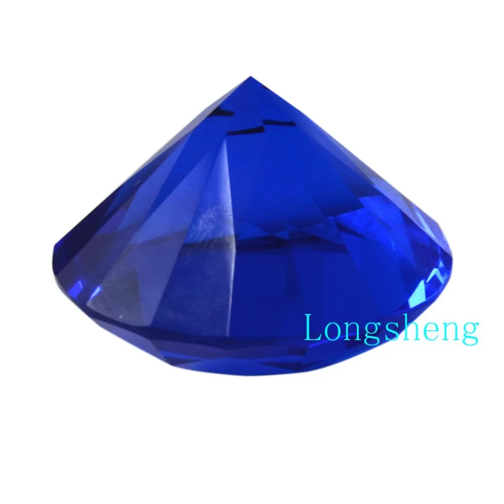 60 мм голубые алмазные стеклянные драгоценные камни для рекламных подарков