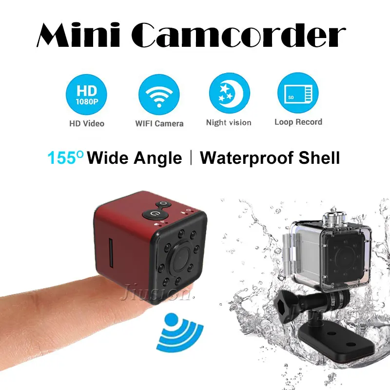 Mini Wifi Sport Camera SQ13 Waterproof Shell Night Vision Recorder Bicycle Helmet Micro Camcorder Full HD 1080P video Sensor