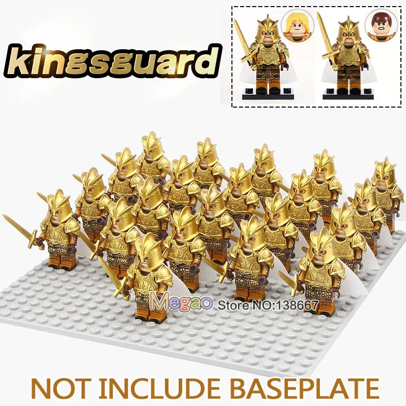 21PCS Игра престолов 1 Набор белых ходунков военные мертвые армейские Рыцари король армейские войски гондоры солдатики строительные блоки игрушки для детей - Цвет: 21PCS