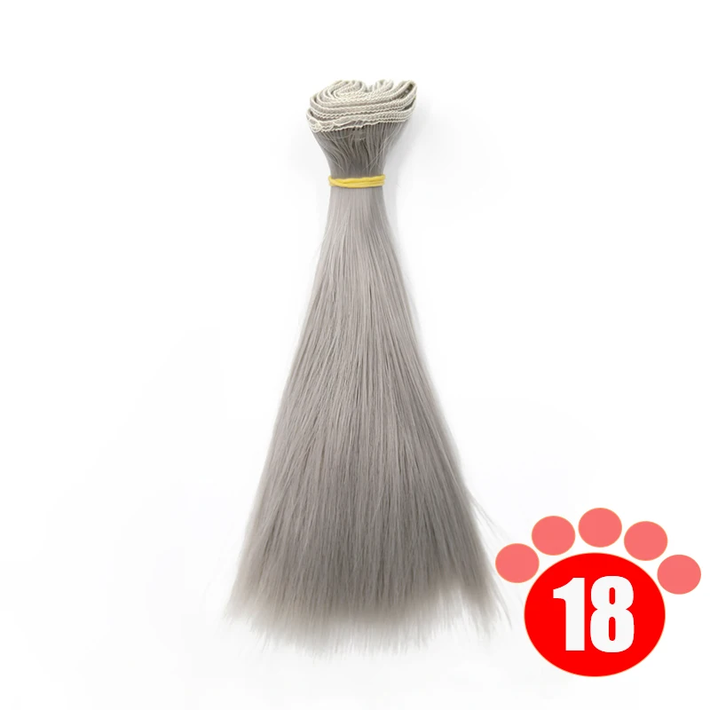 Msiredoll bjd парик 15*100 см или 20*100 см или 25*100 см волосы куклы для 1/3 1/4 1/6 кукла с прямыми волосами bjd парик diy - Цвет: colour 18