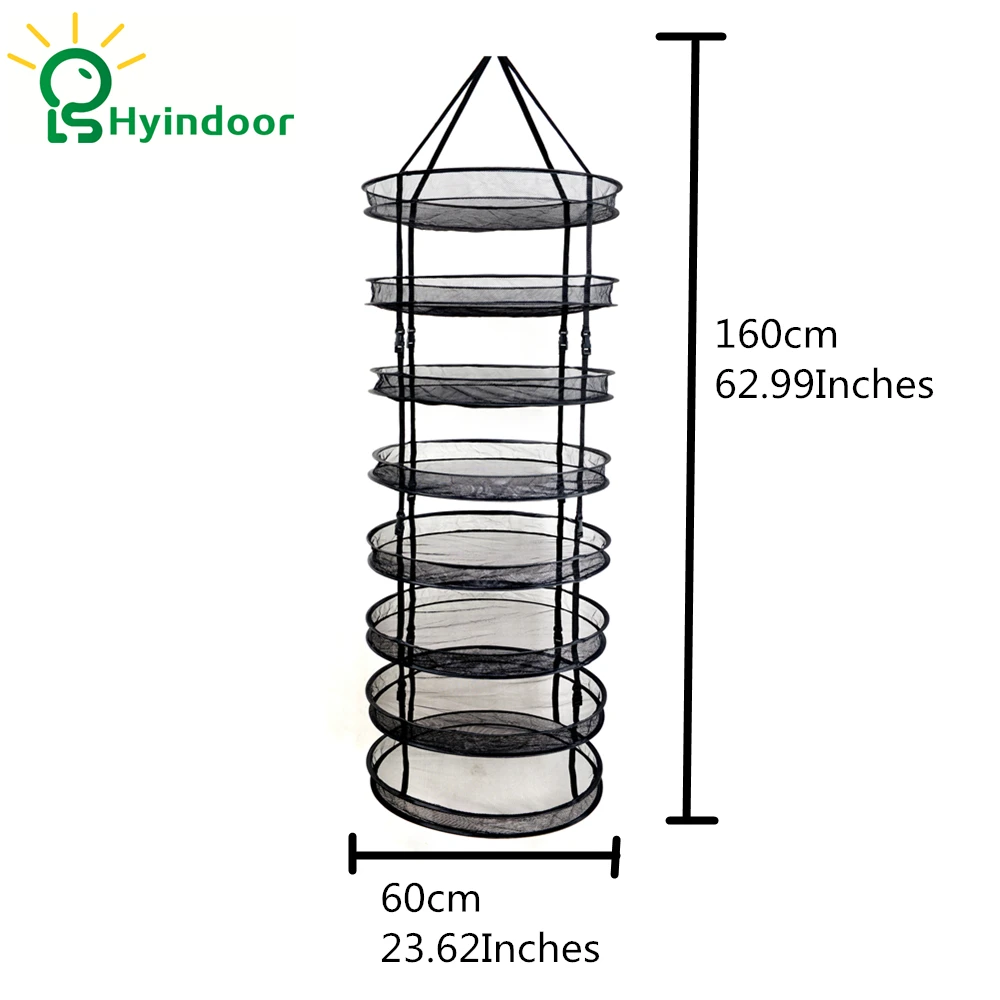 Hyindoor съемный сухой стеллаж для уборки ячеистой сети мешки белья Висячие травы