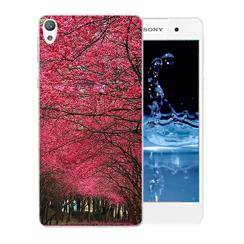 Чехол для телефона Sony Xperia E5 E 5 F3311 F3313 Мягкий силиконовый чехол из ТПУ с цветущим