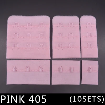 pink 405 10 компл./лот женские полезный Черный Белый Бюстгальтер расширители ремешок Расширение Регулируемый пояс ручная выделка женская обувь застежка бюстгальтера аксессуары "сделай сам" - Цвет: pink 405