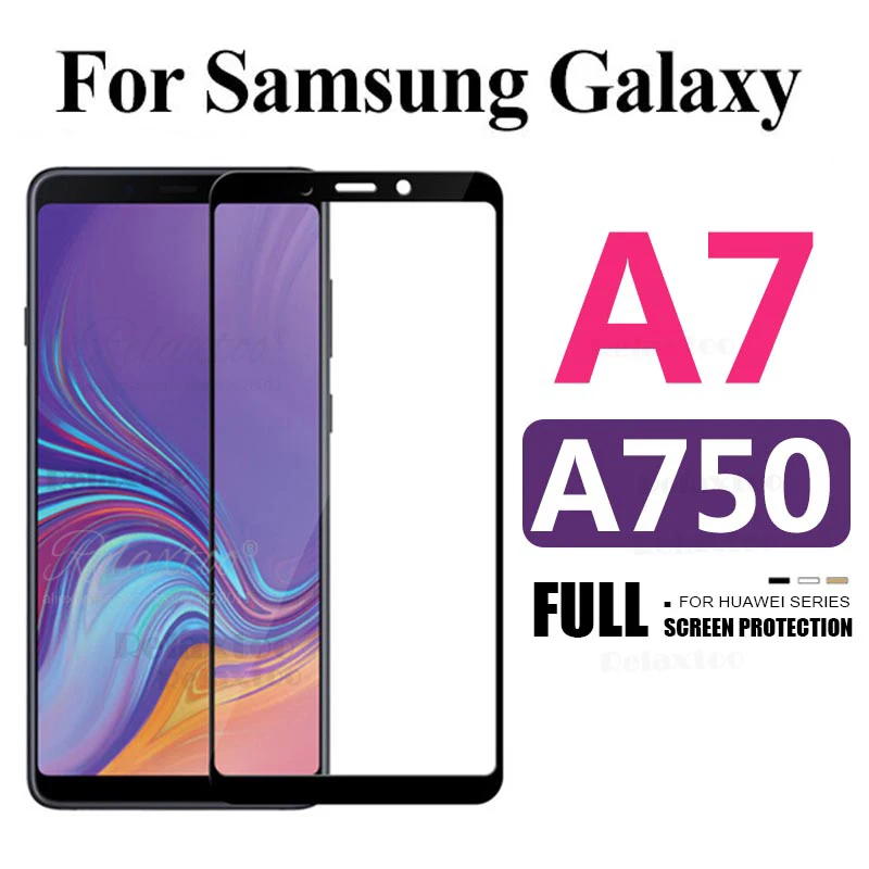 2 шт Полное покрытие из закаленного стекла для Samsung Galaxy A7 A750 протектор экрана на samung a 7 A7 750 Защитная Сенсорная Пленка
