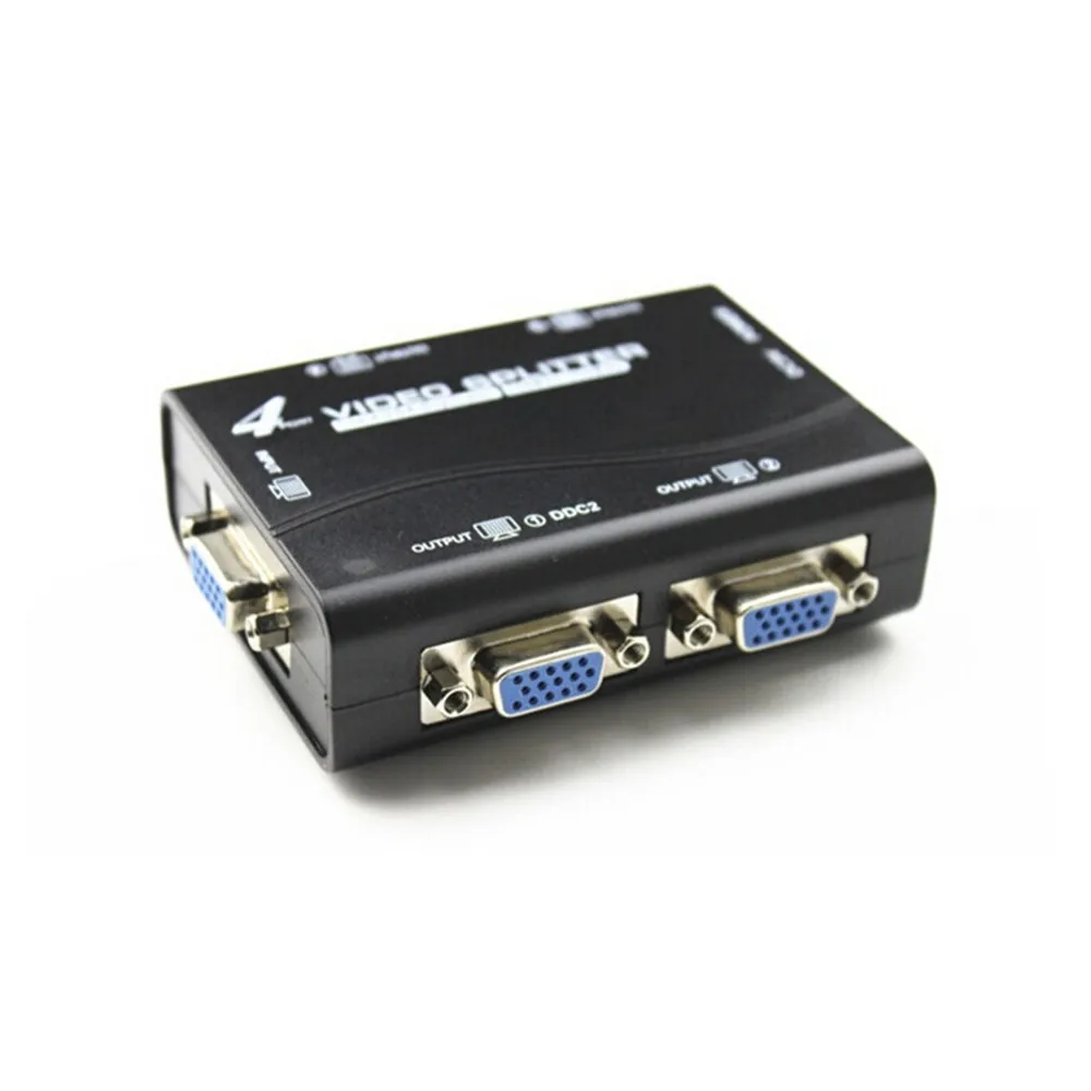Новое поступление Fengru VGA Video Splitter Дубликатор 1-в-4-из 250 мГц устройства cascadedable