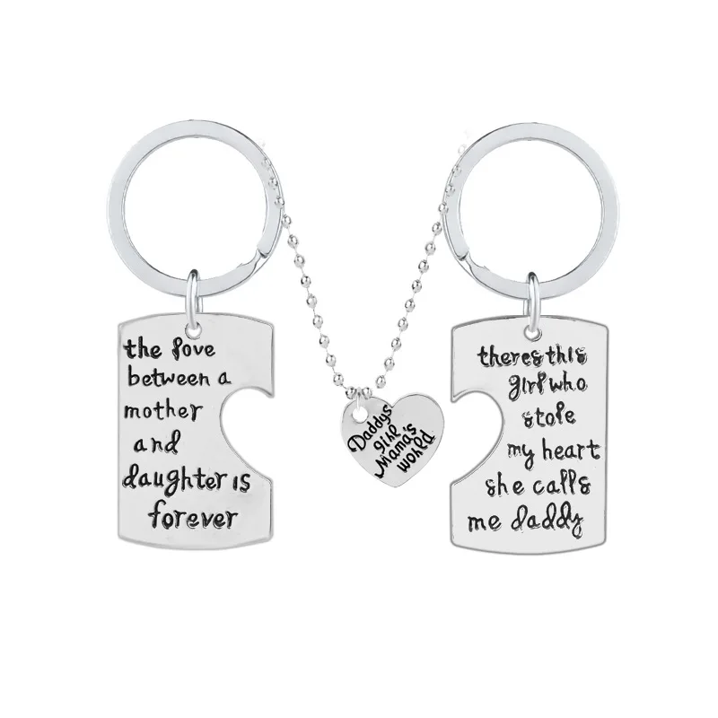 3 шт./1 комплект брелок в форме сердца с биркой для собак и ожерелья серебро мать