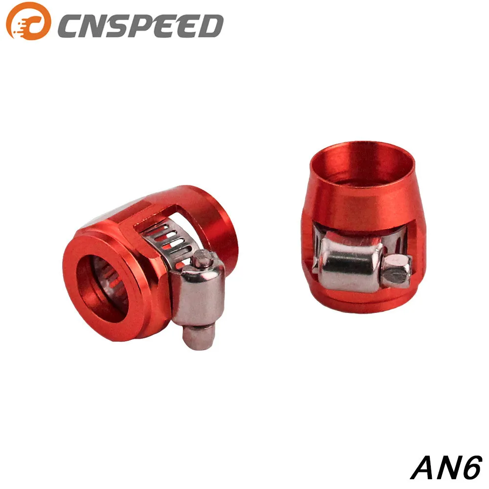 

CNSPEED 1lot=2pcs Hose Clamp 6 AN6 Fuel Oil Water Tube Hose Fittings Finisher Clamps Hex Finishers ID:16mm YC100819