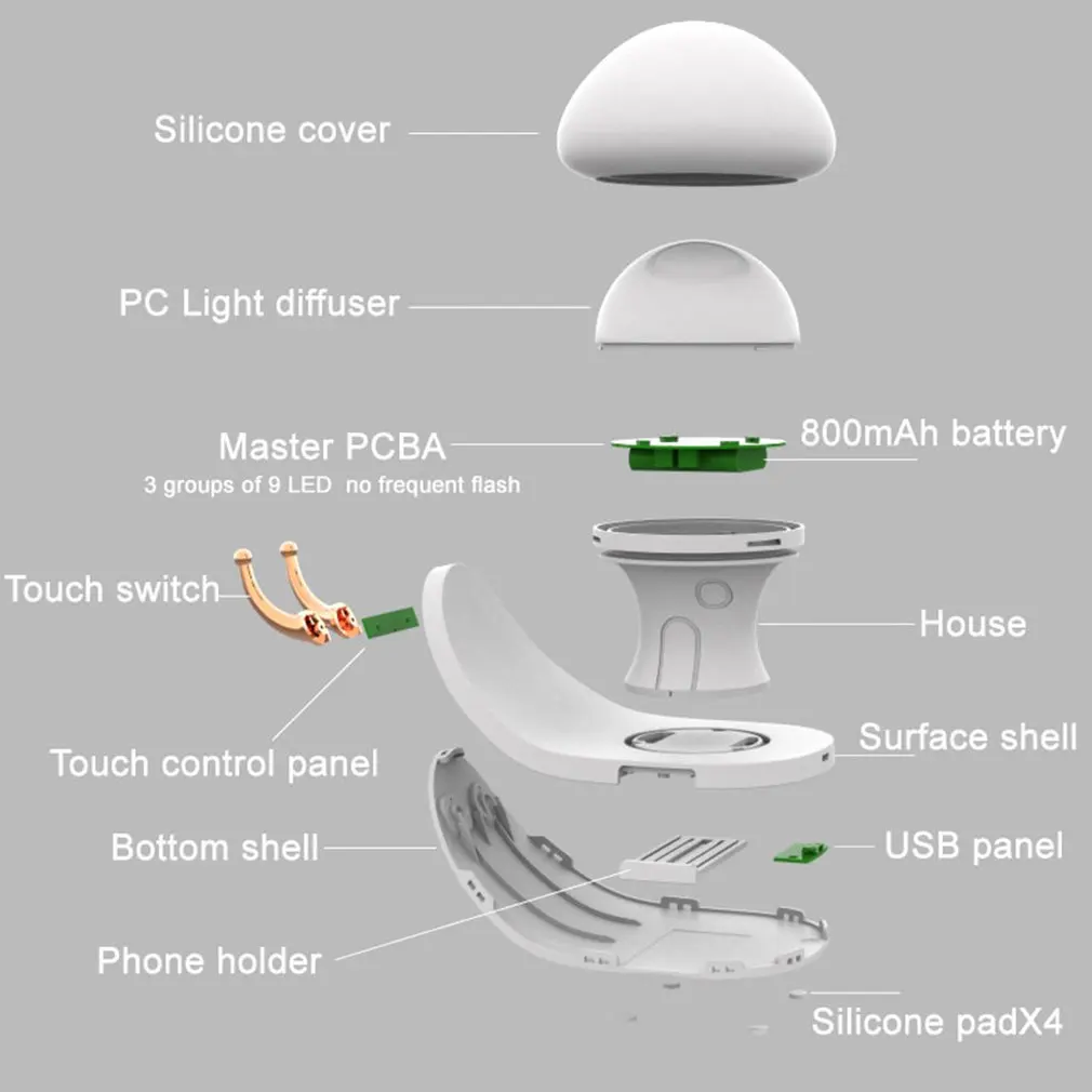 Creative Explosion Models Dwelling Night Light Usb Charging Bedside Lamp Novelty Girl Heart Colorful Atmosphere | Лампы и освещение