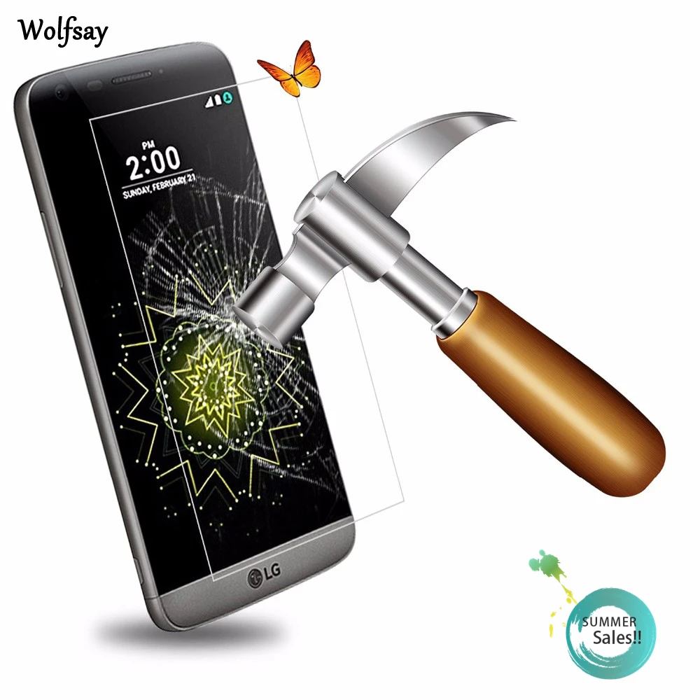 Wolfsay 2PCS For LG G5 Screen Protector Tempered Glass H830 H860N H845 Phone Film | Мобильные телефоны и аксессуары