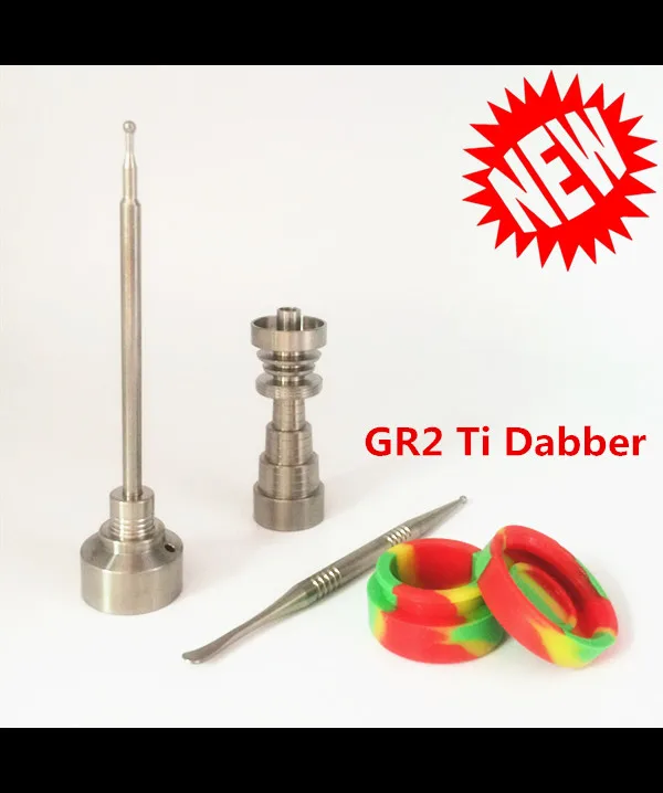 

(Factory Directly Selling) Domeless Titanium Nail Universal Titanium Carb Cap with Titanium Dabber set
