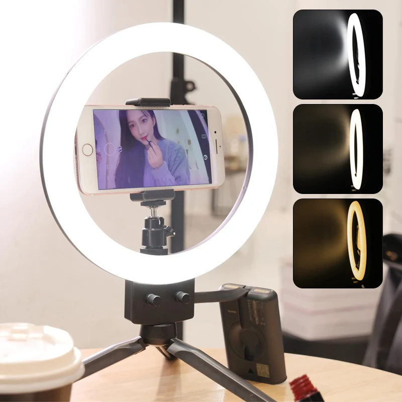 9 дюймовое светодиодное кольцо для селфи 10 Вт 3200 5600 к студийное фотосъемки с