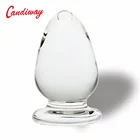 Огромная Стеклянная Пробка для лесбиянок, для стимуляции точки G, Кристальный большой шар, для геев, член, анальный секс-игрушки для женщин, стимулятор простаты, анус, пробка