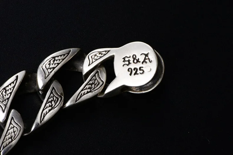 Новинка, настоящее 925 пробы, серебряный браслет, браслет для мужчин, ткацкий браслет, Серебро S925, ювелирное изделие, Весенняя застежка, большой бренд, браслет с шармом
