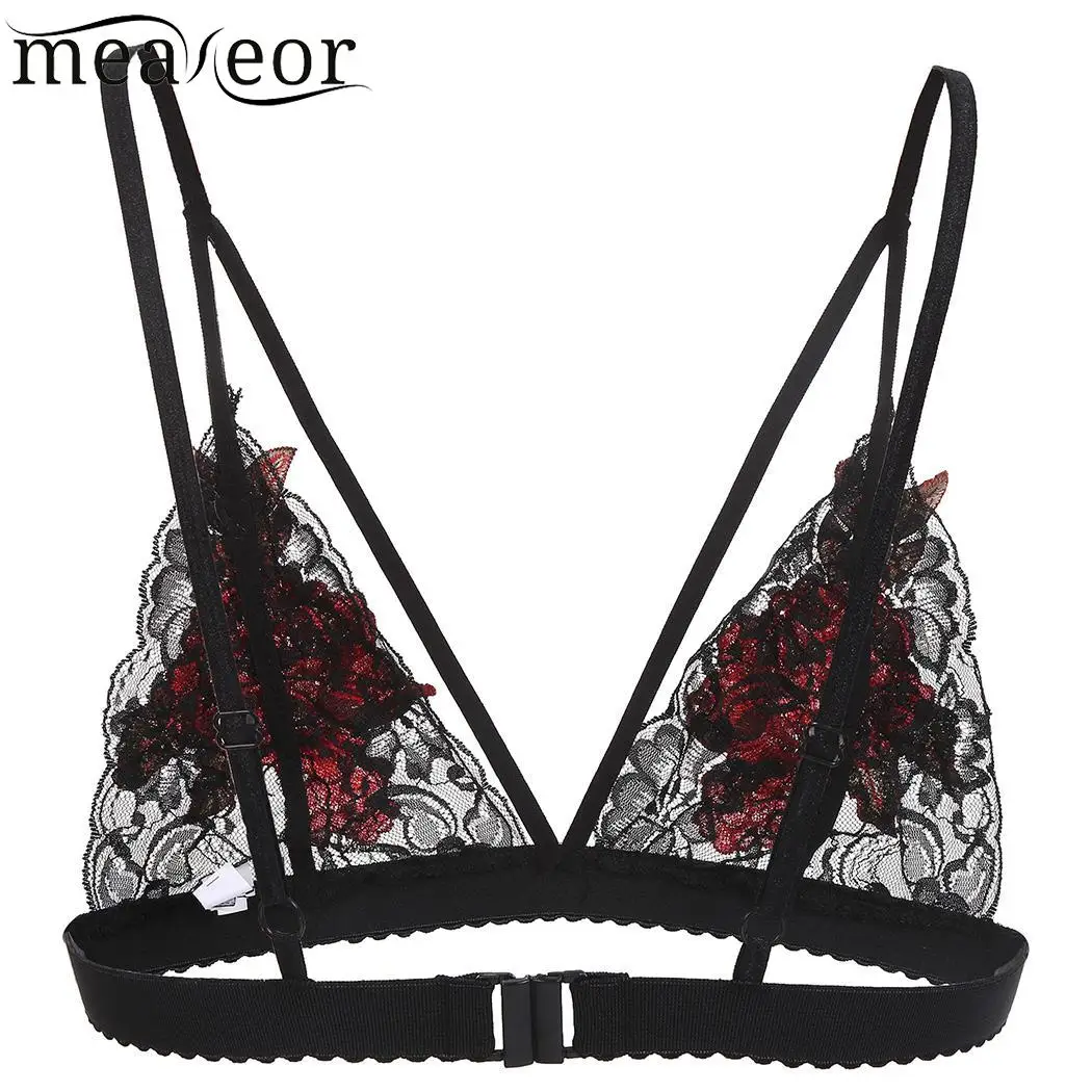 Кружевной отделкой роза Вышивка Scalloped Bralette|Топы без бретелек| |