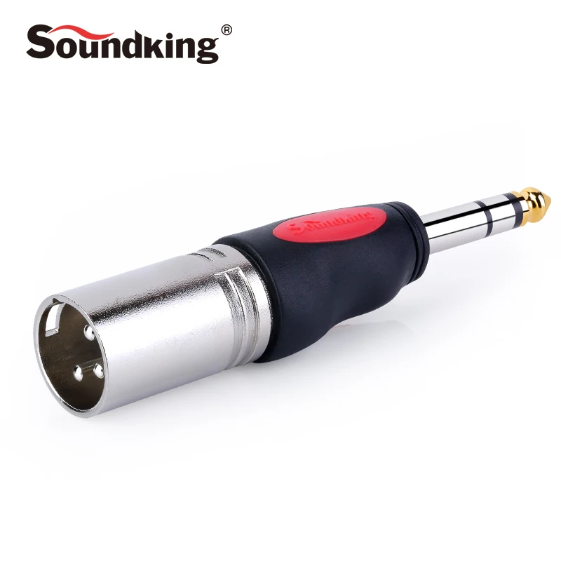 Soundking Лидер продаж XLR папа до 6 35 мм 1/4 &quotПапа стерео припоя тип микрофон адаптеры