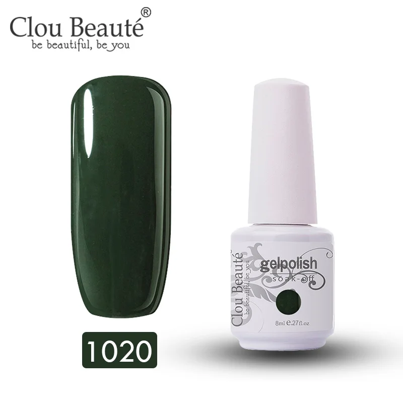 Гель-лак для ногтей Clou Beaute, лак для ногтей, набор для маникюра, Ультрафиолетовый полуперманентный Гель-лак, 85 цветов, Гель-лак для ногтей, 8 мл - Цвет: 1020