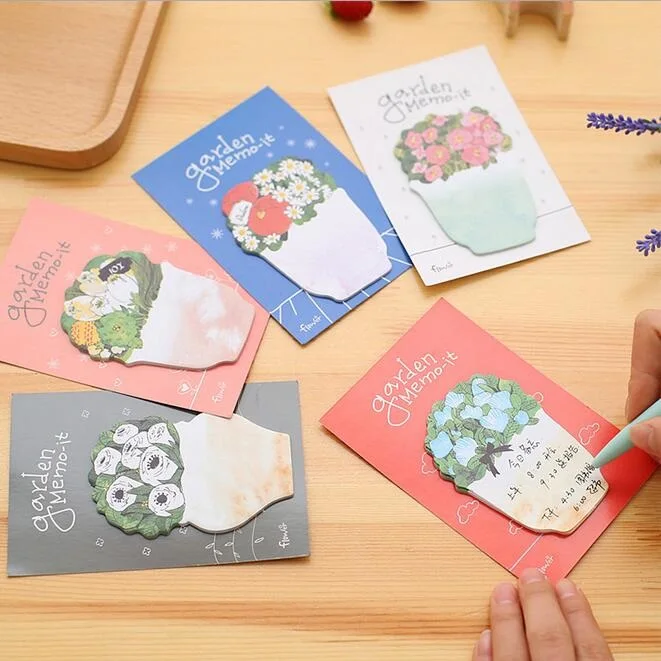 1 шт./партия новые винтажные сладкие цветочные горшки серии памятки стикеры