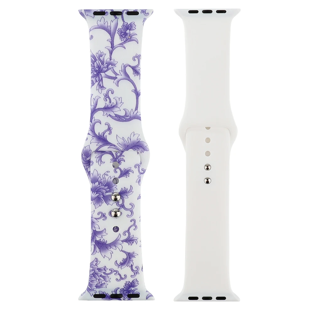 Спортивный силиконовый ремешок YUKIRIN Leopard для Apple Watch, чехол 38, 42 мм, 4044 мм для iwatch, серия 4, 3, 2, 1, браслет с рисунком Минни Маус
