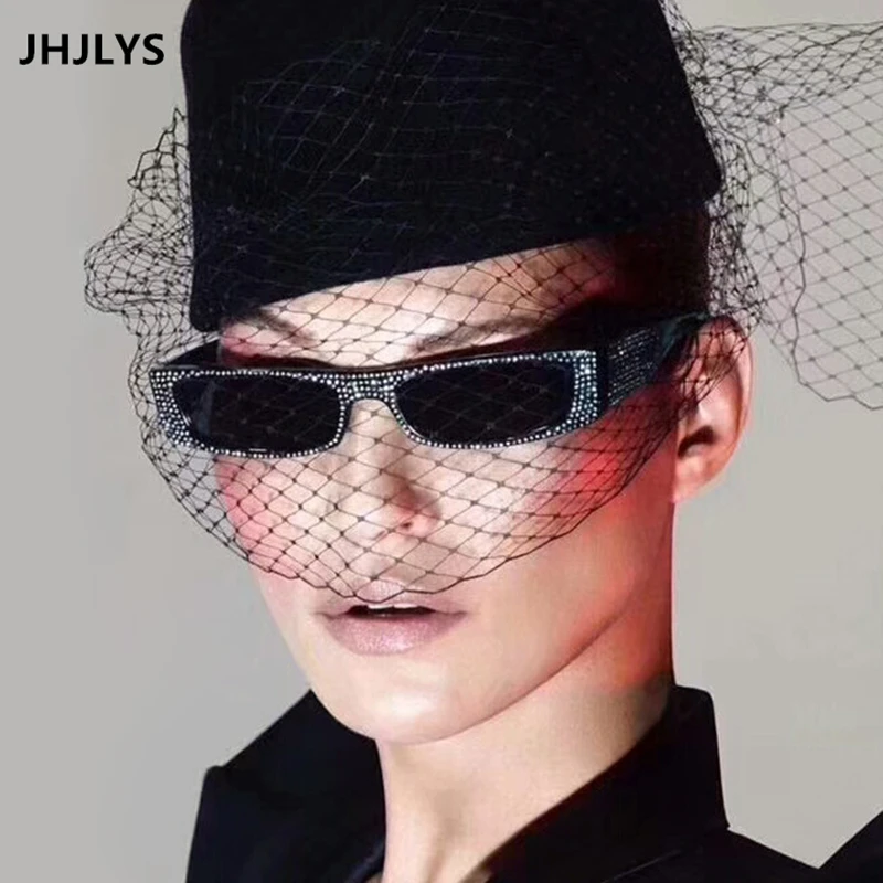 Женские солнцезащитные очки маленькие квадратные в ретро стиле с