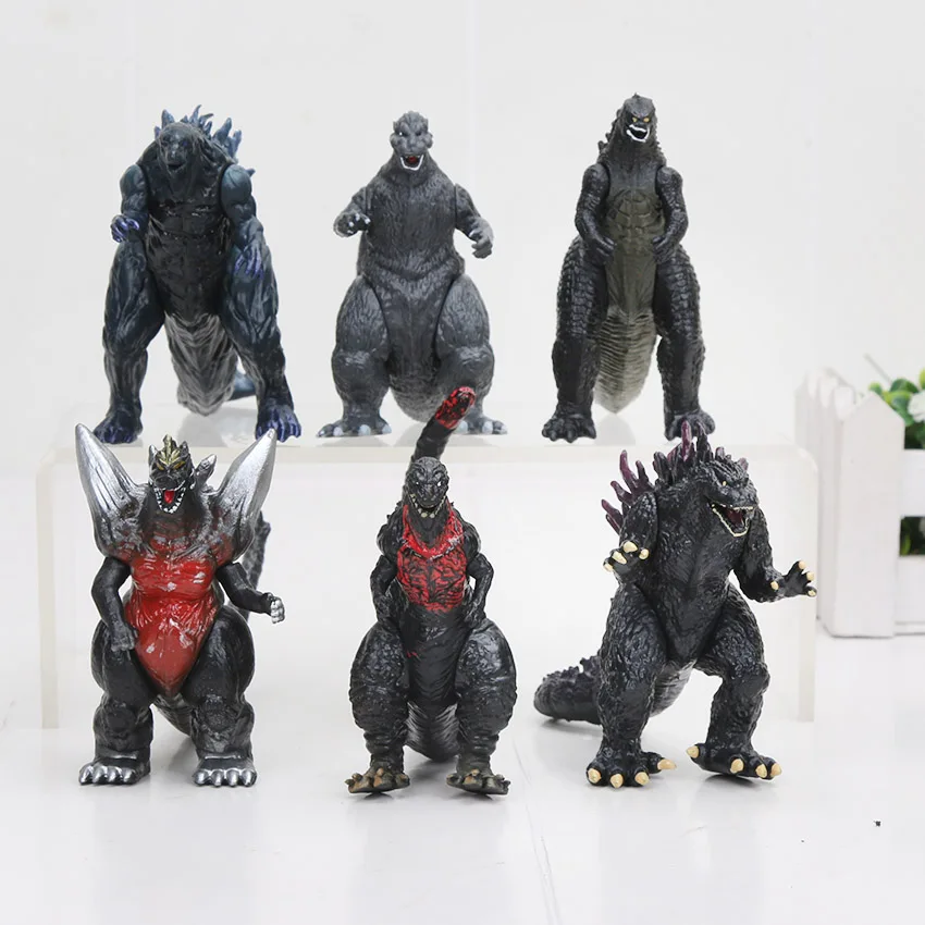 6pcs 8 см японского аниме Kaiju фигурки 1/12 Масштаб Окрашенные фигурки динозавра ПВХ Фигурки Brinquedos - Цвет: 6pcs