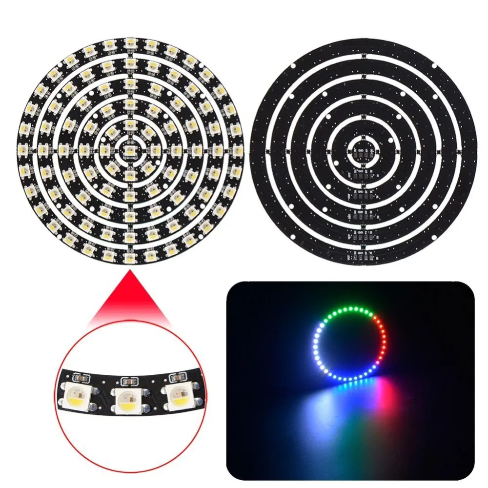 1 8 12 16 24 32 48 60 93 241 светодиоды WS2812B кольцо SK6812 RGBW модуль 5050 RGB Integrated драйверы для Arduino