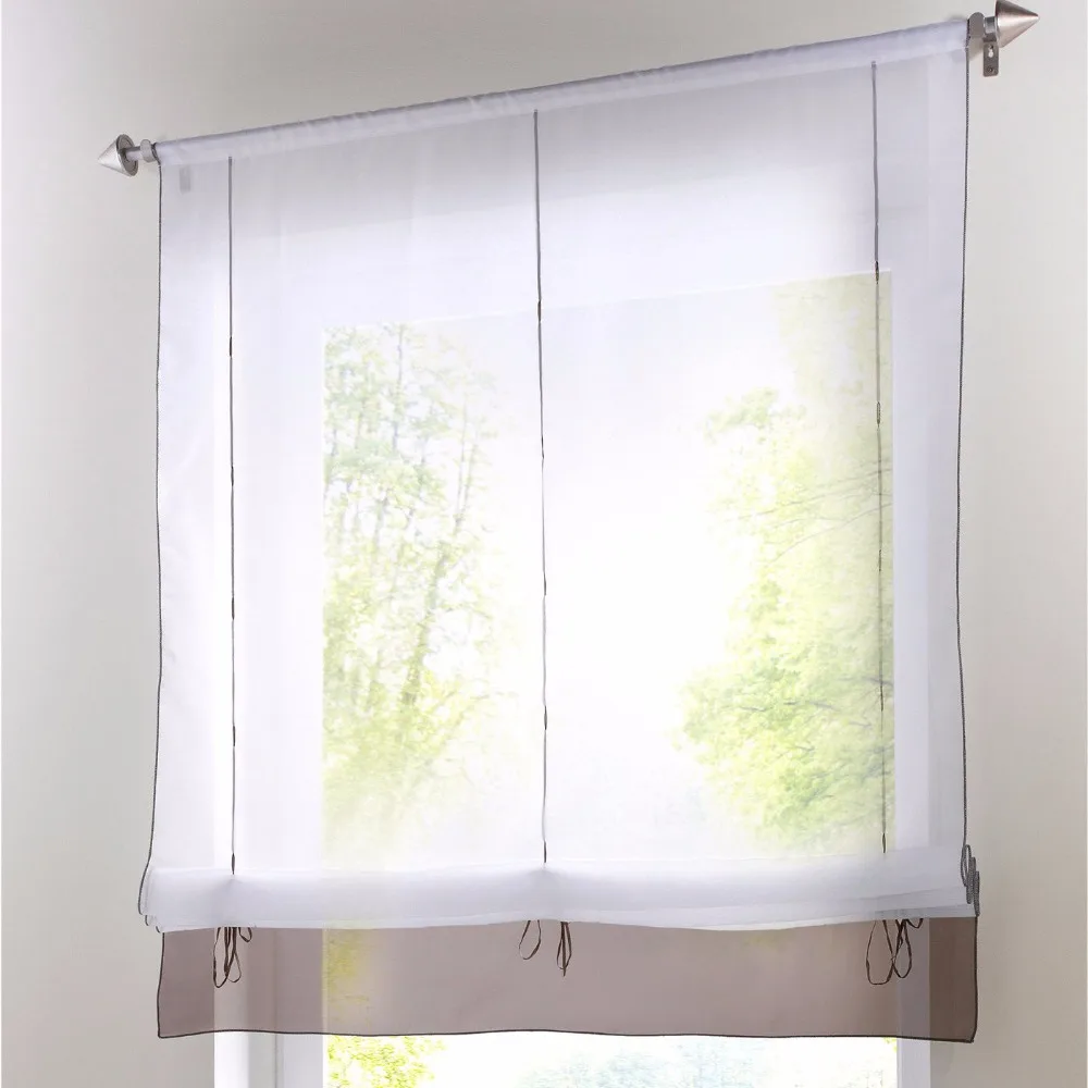 1 шт. Liftable Roman Shades Rod карманная лента кофейная римская занавеска LivebyCare белая