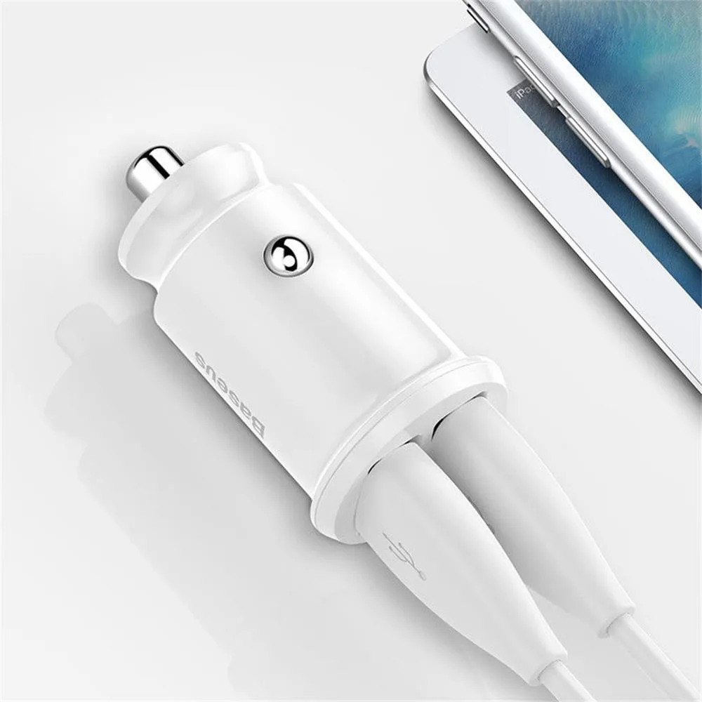 Мини Автомобильное зарядное устройство, 2 USB порта, прикуриватель, адаптер питания, быстрая зарядка, автомобильное стильное зарядное устройство для iPhone/3,98
