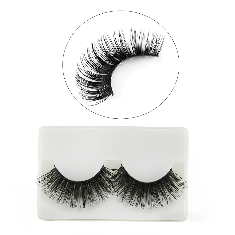 1 пара Искусственные черные натуральные накладные ресницы|eyelash extension tools|extension