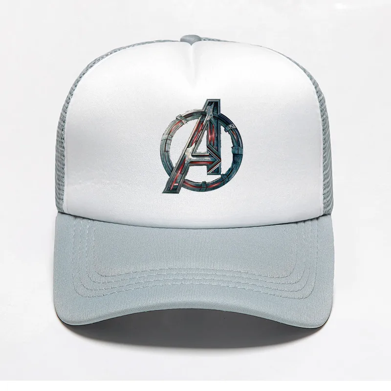 Color 15 Бренд Marvel Мстители знак бейсбольная кепка с принтом Женская Мужская Летняя Повседневная Кепка Регулируемый головной убор кости бейсболка сетчатая - Цвет: Color 15