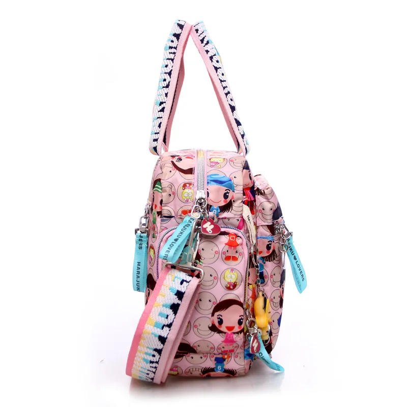 newharajuku doll key chain waterproof nylon handbag ladies bag one shoulder cartoon bolsos cross body bags handbags mother bag free global shipping